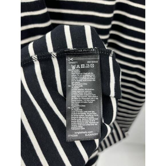 Long Tall Sally LTS Striped Short Dress Tunic Fluted Sleeve L Nwt New - Picture 5 of 5